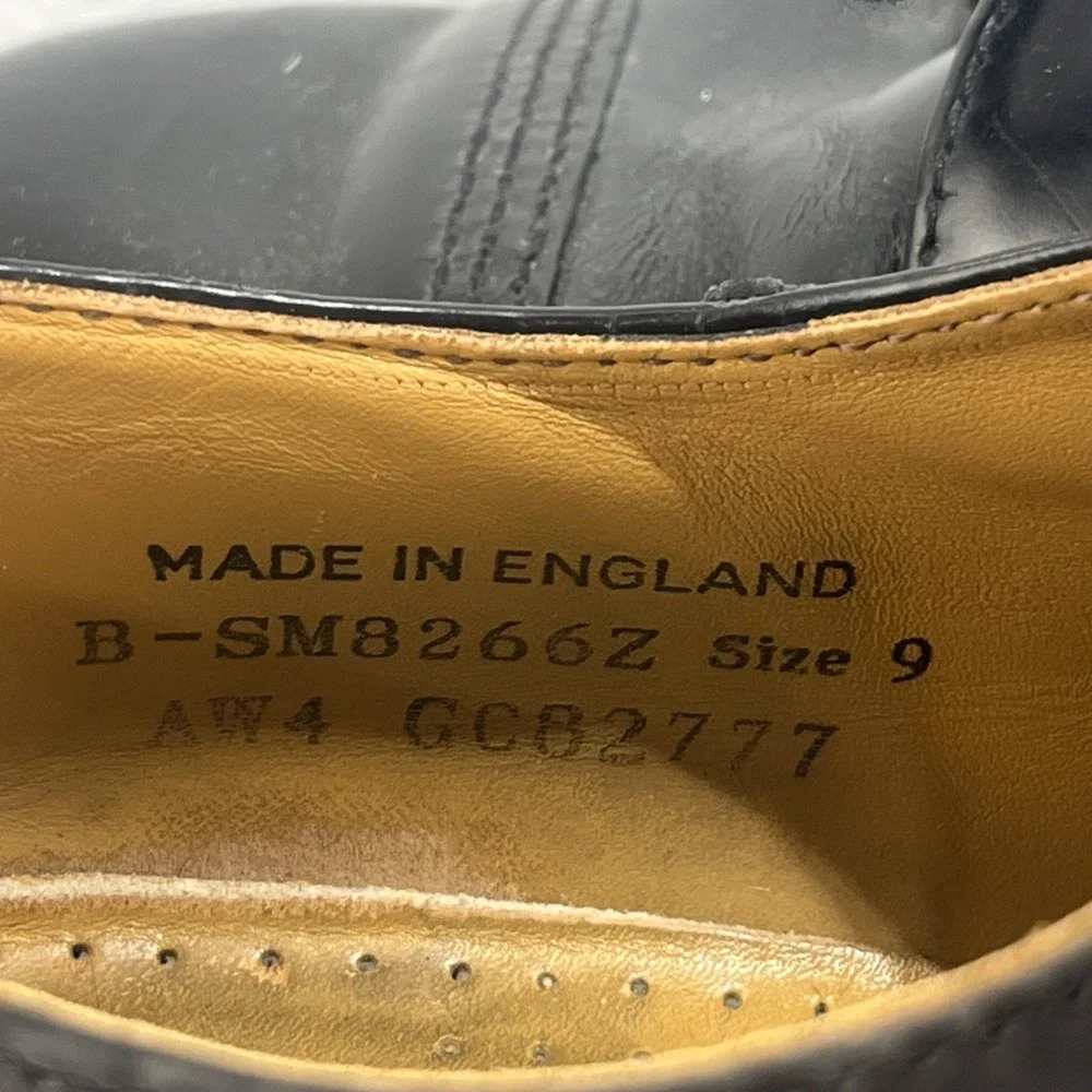 Dr Martens Docs‎ Made In England Black AW4 8266 Cap Toes Men's Size UK 9 US 10